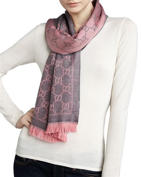 wool gucci scarf women|Gucci wool scarf sale.